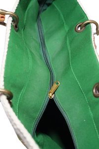 <b>Retro</b> Style Large Capacity Tote Bags for Women Luxury Hand Crafted Beaded Design Bamboo Handle Shopping & Tote Bags Wholesale - Product Image 5