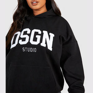 Sweats à capuche pour femmes personnalisés logo en relief pull-over sweat-shirt à capuche approvisionnement d'usine OEM - Product Image 4