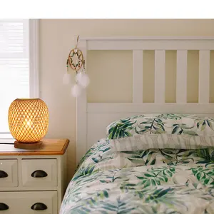 Lámpara de Mesa de Bambú Diseñada para Dormitorio, Espacio de Estar y Proyectos de Iluminación Decorativa de Mesa - Product Image 3