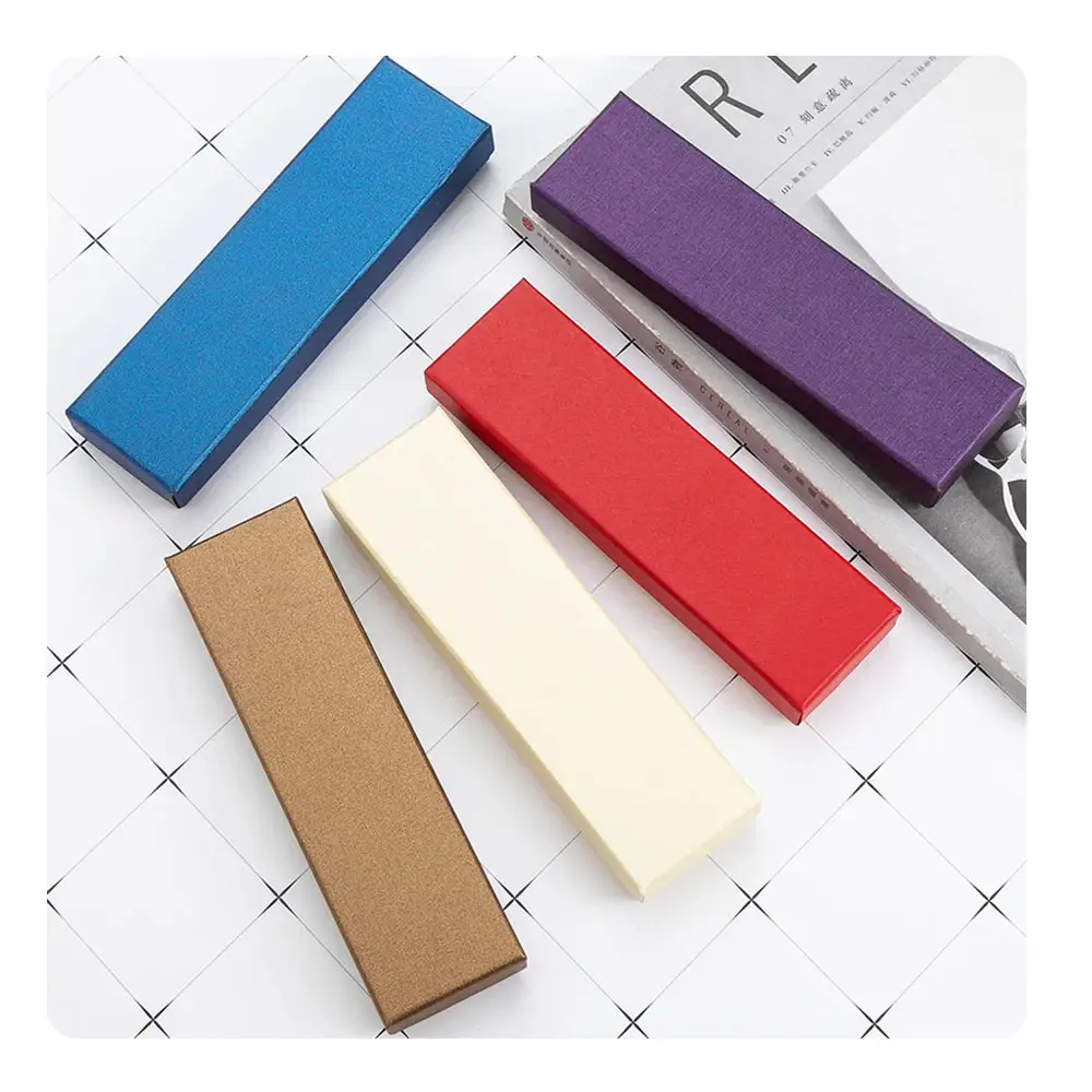 Kraft Paper Pen Storage Box Cosmetic Makeup Brushes Pen Gift Packaging Boxes Black Pencil Case Business Office Supply