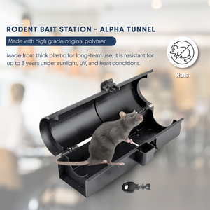 Bán Chạy Nhất Alpha Đường Hầm Động Chuột Bait Trạm Nặng-Nhiệm Vụ Thiết Kế Với Bản Lề Khóa Nắp Rắn Nhà Nước Pest Bẫy Cho Chuột - Product Image 6