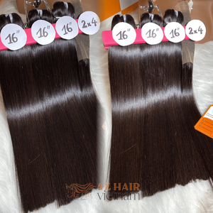 Extensiones de cabello humano vietnamita de la mejor calidad, Color negro Natural, longitud personalizada, paquetes de trama de máquina - Product Image 3
