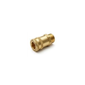 3/8" Industrial Brass Hydraulic <b>Quick</b> Connect Socket, R Thread Male, High Quality CNC Machined <b>Connectors</b>.JTSP-38SM - Product Image 1