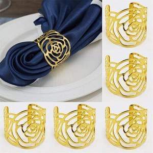 Rond de serviette en métal avec un design élégant et artisanal pour la décoration de la table à manger à la maison avec un style intemporel artistique vintage rustique - Product Image 6