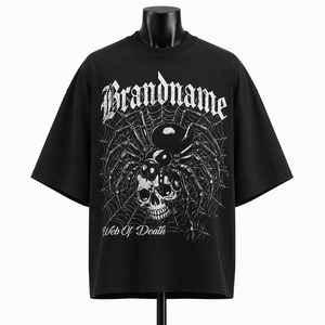 เสื้อยืดพิมพ์ลายกราฟิกโกธิคขนาดใหญ่พิเศษสำหรับผู้ชาย ผ้าคอตตอนหนานุ่ม สไตล์สตรีทแวร์ - Product Image 1