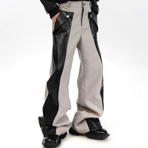 Meilleur pantalon en cuir évasé pour femmes Pantalon en cuir noir et en cuir blanc fabriqué au Pakistan - Product Image 2