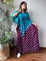 Robe longue maxi de détente en coton imprimé de qualité supérieure, respirante, à motif floral de Jaipur, faite à la main, pour les vacances d'été, coupe droite, éco-responsable, col en V
