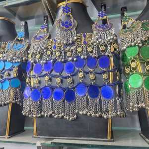 Traditional Style Afghan Necklace Earrings Set Hot Selling New Antique <b>Jewelry</b> <b>Handmade</b> Necklaces Earrings <b>Jewelry</b> Sets - Product Image 6