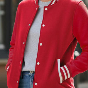 Veste de baseball pour femmes de style vintage en vente chaude, couleur unie, respirante et confortable, veste de baseball pour femmes - Product Image 5