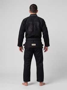Kimono de Jiu Jitsu Negro, Kimono de Jiu Jitsu Personalizado con Bordado, Kimono de Jiu Jitsu Personalizado OEM de 450 GSM con Tejido Perlado, Fabricante Mayorista - Product Image 3