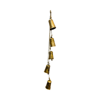 Carillon éolien artisanal en fer gravé avec guirlande de perles en bois colorées, design traditionnel rustique moderne Feng Shui, personnalisable