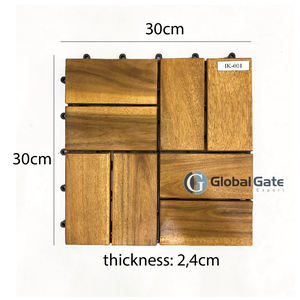 Baldosas para Terraza Exterior de Acacia de Vietnam, Antideslizantes, Impermeables, Encajables, Diseño Contemporáneo, Acabado Mate, Aceitadas, Más de 5 Años - Product Image 5