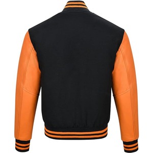 Custom Logo Cropped Varsity <b>Jackets</b> for Women High Quality 100% Cotton <b>Long</b> Sleeves Casual Varsity <b>Jacket</b> for Winter - Product Image 2