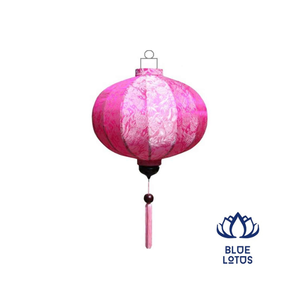 โคมไฟผ้าไหมสีชมพูรูปจากเวียดนาม - Product Image 1