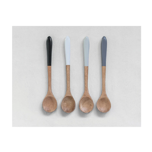 <b>Wooden</b> and resin <b>spoon</b> for blue handle Salad Server with <b>cooking</b> use Epoxy Resin Handle Eco-Friendly - Product Image 6