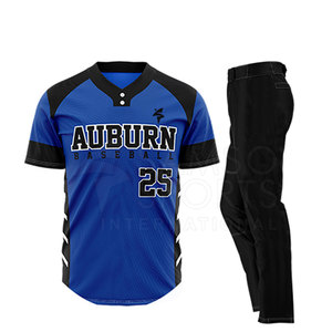 Wholesale Customized Logo Printed 100% Polyester <b>Baseball</b> Uniform Breathable Anti-Bacterial Quick Dry <b>Sets</b> Plus Sizes Sports - Product Image 3
