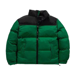 Custom Logo Detachable <b>Hooded</b> <b>Padded</b> <b>Jackets</b> Down Winter Bubble Green Puffer Men's <b>Jackets</b> - Product Image 1
