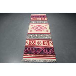 Turkish Vintage <b>Runner</b> Rug 2.5x8 ft (75x244 cm), <b>Red</b> Ombr Rug - Product Image 5