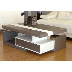 Muebles de mesa clásicos con decoración para el hogar, mesa de Color blanco con diseño moderno y forma cuadrada de madera, para Hotel y sala de estar - Product Image 3