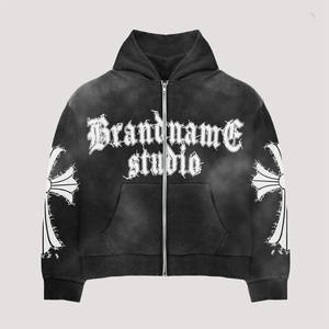 Sweat à capuche pour hommes 500GSM poids lourd 100% coton hiver polaire poche Design nouveau style brodé ODM pour le printemps - Product Image 5