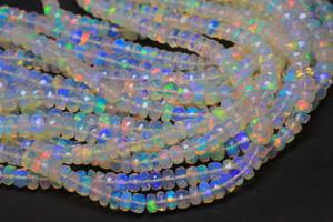 ลูกปัดโอปอลเอธิโอเปียนลูกปัดโอปอลเจียระไนเหลี่ยมเพชรพลอยเรียบลูกปัดโอปอลขนาด3มม. ถึง5มม. - Product Image 5