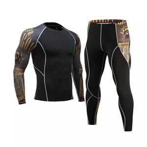 Vente en gros de vêtements de sport personnalisés avec logo imprimé Ensemble de sous-vêtements de compression pour hommes - Product Image 1