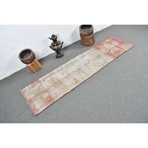 Tapis turc vintage 1.9 X 7.2ft rouge blanc plat tissage grande surface Patchwork motif laine Latex support pour décorations de salon - Product Image 2