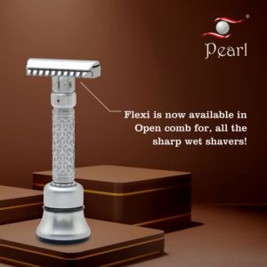 Rasoir réglable à double tranchant en acier inoxydable avec finition perlée Outil de rasage à peigne ouvert écologique de qualité supérieure - Product Image 6