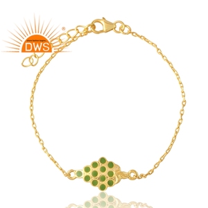 Nueva tendencia de diseño 925 Plata 18K chapado en oro esmalte pulsera Demi Fabricación de joyería fina - Product Image 1