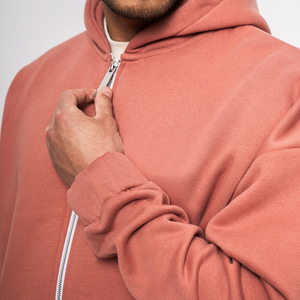 Sweat à capuche unisexe en molleton brodé personnalisé de haute qualité OEM, hiver, surdimensionné, en coton, avec fermeture éclair, manches longues, respirant 3D, grande taille - Product Image 5