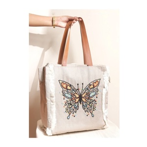 Plage été soirée bohème femmes fait à la main indien Afghani épaule sacs de messager toile matériel broderie en gros - Product Image 1