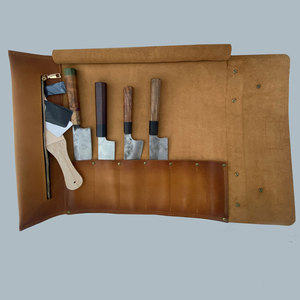 Rollo de cuchillo de cuero genuino con logotipo personalizado, bolsas de cuero cómodas y elegantes, novedad, venta directa de fábrica - Product Image 6