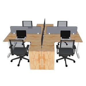 Escritorio en Forma de L TIO HBTO012 con 4 Esquinas y Patas de Gabinete, Diseño Minimalista de Lujo para Oficina o Dormitorio - Product Image 2