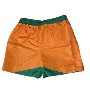 Summer <b>Shorts</b> Solid Color Workout Running University Wear Orange and <b>Green</b> <b>Short</b> - Product Image 2