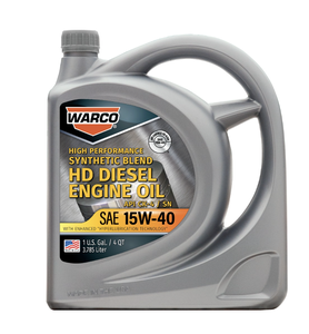 Aceite de Motor Diésel WARCO Advanced CK-4, Mezcla Sintética de Alto Rendimiento, SAE 15W-40, Paquete de 3, 5 Cuartos - Product Image 1