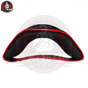 Protège-ventre de boxe en cuir noir et rouge, couleur personnalisée, absorbant les chocs, léger, pour l'entraînement de boxe, fabriqué au Pakistan, meilleur fournisseur - Product Image 5