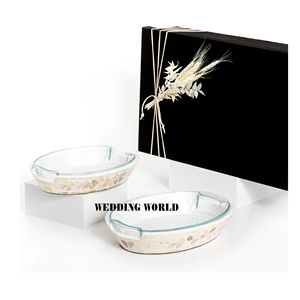 Ensemble de deux plateaux de service décoratifs en bois pour la cuisine Plateau de service fait à la main de qualité supérieure Plateau en bois élégant pour la vente en gros - Product Image 4