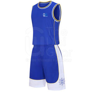 Tenue de basket-ball sur mesure, dernière conception, respirante, à séchage rapide, anti-humidité, 100% polyester, ensembles sans manches - Product Image 6