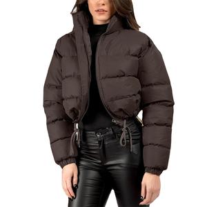 Chaqueta de invierno con cremallera de tendencia superior Chaqueta acolchada impermeable elegante para mujer Fabricante al por mayor Chaqueta acolchada OEM - Product Image 3