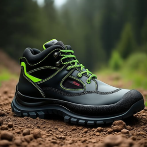 Cuir tibétain S3 EN20345 pour bottes Martin taille 41 noir/vert fluo avec caractéristiques de sécurité - Product Image 3