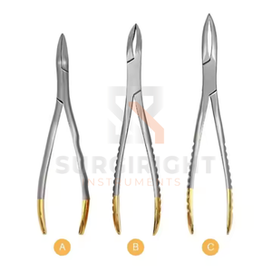 Fórceps de extracción de acero inoxidable con mango dorado de calidad superior Fórceps dentados de extracción dental para la región anterior Superior - Product Image 2