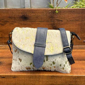 Personalized Luxury Designer Real Cow <b>Hair</b> On Metallic Crossbody Bag <b>for</b> <b>Women's</b> Fashionable Genuine Leather Shoulder Handbags - Product Image 2