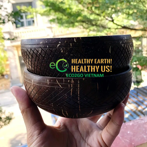 ชามมะพร้าวทำด้วยมือพร้อมชุดช้อนไม้ชามสลัดมังสวิรัติและขนมหวานเป็นมิตรต่อสิ่งแวดล้อม - Product Image 6