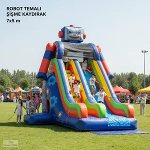 สไลเดอร์เป่าลมขนาดใหญ่ธีมหุ่นยนต์สำหรับสวนสนุก - Product Image 3