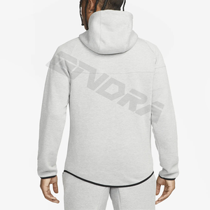 Sweat-shirt à capuche zippé intégral en polaire technique pour homme – Vêtement de sport imperméable, respirant et léger pour l'hiver – Idéal pour la gym - Product Image 2