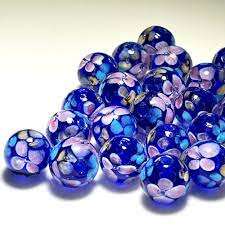 Bracelet à breloques européen de Murano fait à la main en cristal en vrac 8mm 4mm noir bleu fabrication de bijoux-lampe de travail fleur design perles - Product Image 4