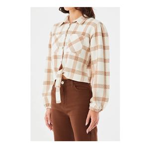 Camisas Casuales de Punto para Mujer, Primavera/Verano, Blusas de Tallas Grandes, Vestidos para Chicas, Ropa Personalizada con Botones, Suministro ODM 100% - Product Image 2