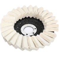 Disque à lamelles en feutre de laine de 4 pouces (115 mm) pour meuleuse d'angle, outils abrasifs DIY pour acier inoxydable, métal, verre, marbre, polissage et lustrage