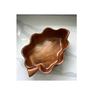 Bol de service en bois pour affichage de fruits de salade de dîner de vacances et décoration de cuisine rustique de tous les jours et réglage de Table - Product Image 1