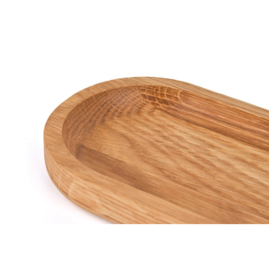 Oak <b>Wood</b> Oval Serving Board 28 cm Sanded Natural Bread Snack Board <b>Desk</b> Organiser Wholesale Custom Logo - Product Image 2